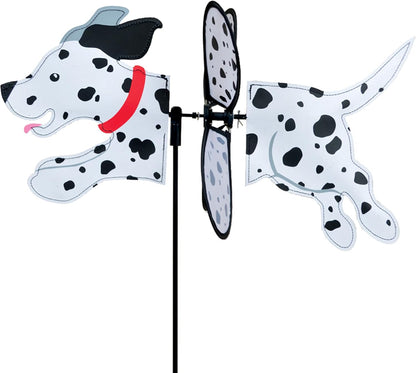 Premier Kites Petite Spinner Dalmation – Whimsical Wind Spinner for Yard & Garden, Durable Weather-Resistant Fabric, Easy to Assemble, Outdoor Decor for Patios, Lawns, & Fairy Lovers