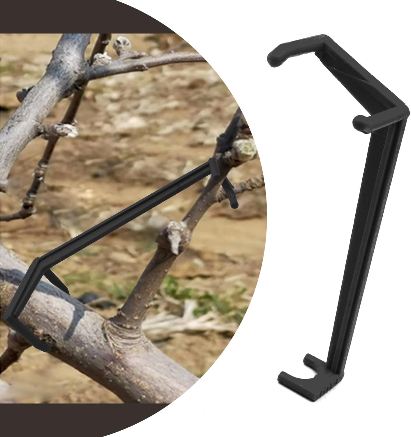Fruit Tree Limb Spreaders Adjustable Plant Branch Benders, Tree Branch Spreaders to Nudge Limbs for Most Fruit Trees,50 Pcs (Black)