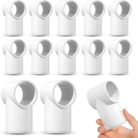 3/4" Adjustable PVC Fittings 3 Way, 18PCS Furniture Grade PVC Pipe Connector, 3/4Inch Slip Sling Tee PVC Fitting for DIY PVC Structure and Frame, Build PVC Furniture, Garden Shelf Greenhouse