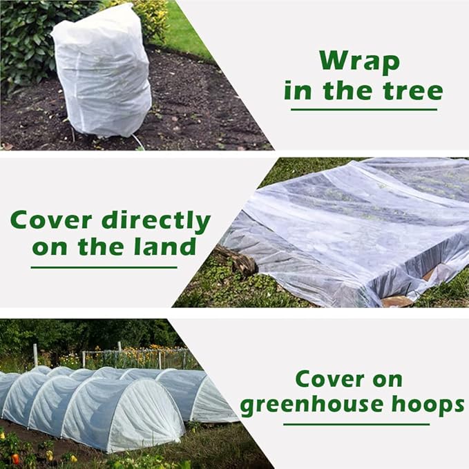 Plant Freeze Protection Cover, 5x30ft Frost Cloth Winter Garden Blanket, Floating Row Cover for Cold Weather and Shade, Perfect for Outdoor Vegetables, Trees, Greenhouse