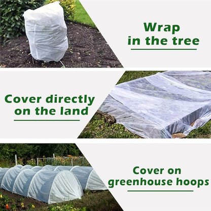 Plant Freeze Protection Cover, 5x30ft Frost Cloth Winter Garden Blanket, Floating Row Cover for Cold Weather and Shade, Perfect for Outdoor Vegetables, Trees, Greenhouse