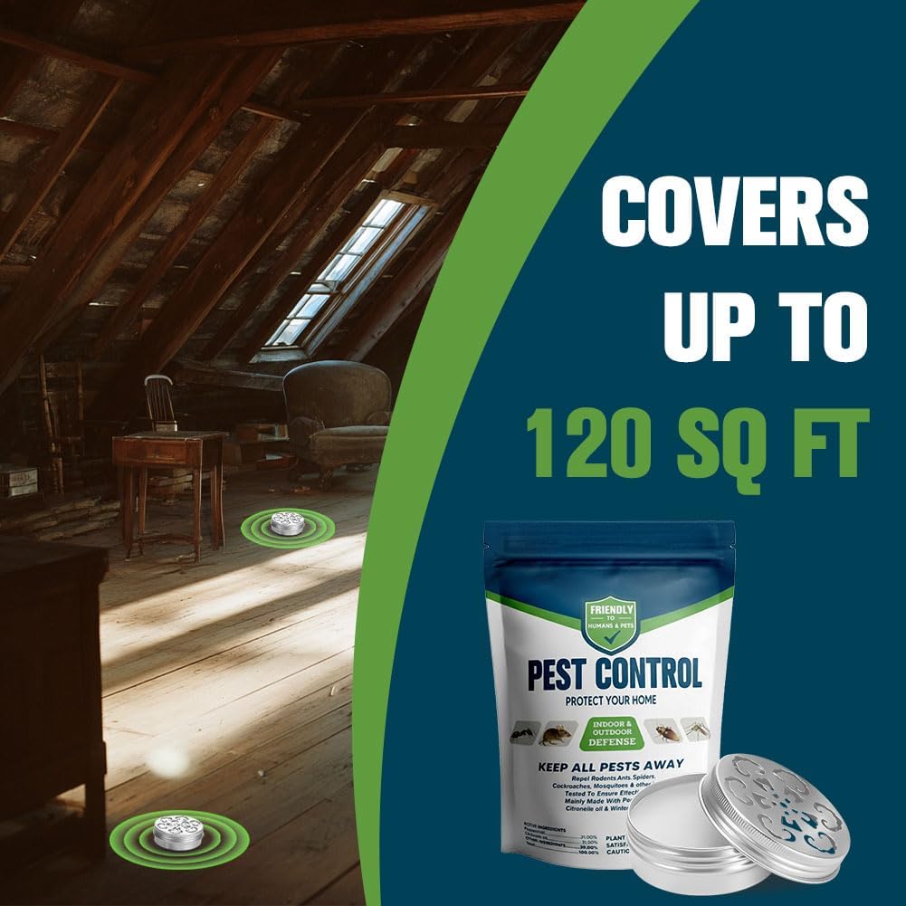Pest Control,Rodent Repellent for Cars Engines,Car Rat Repellent,Car Rodent Repellent Outdoor/Indoor, Mice Repellent for Cars,Also Strongly Repel Mosquito,Roaches,Spider,Ants, &Other Pests-2P
