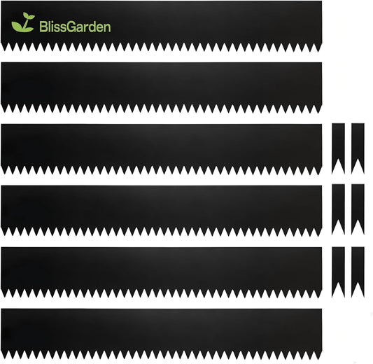 Metal Landscape Edging 6 Pack 40" L x 8" H (20 FT Total),Galvanized Metal Garden Edging, Hammer-in,Flexible,and Easy-to-Install for Lawns,Garden and Yards,Black