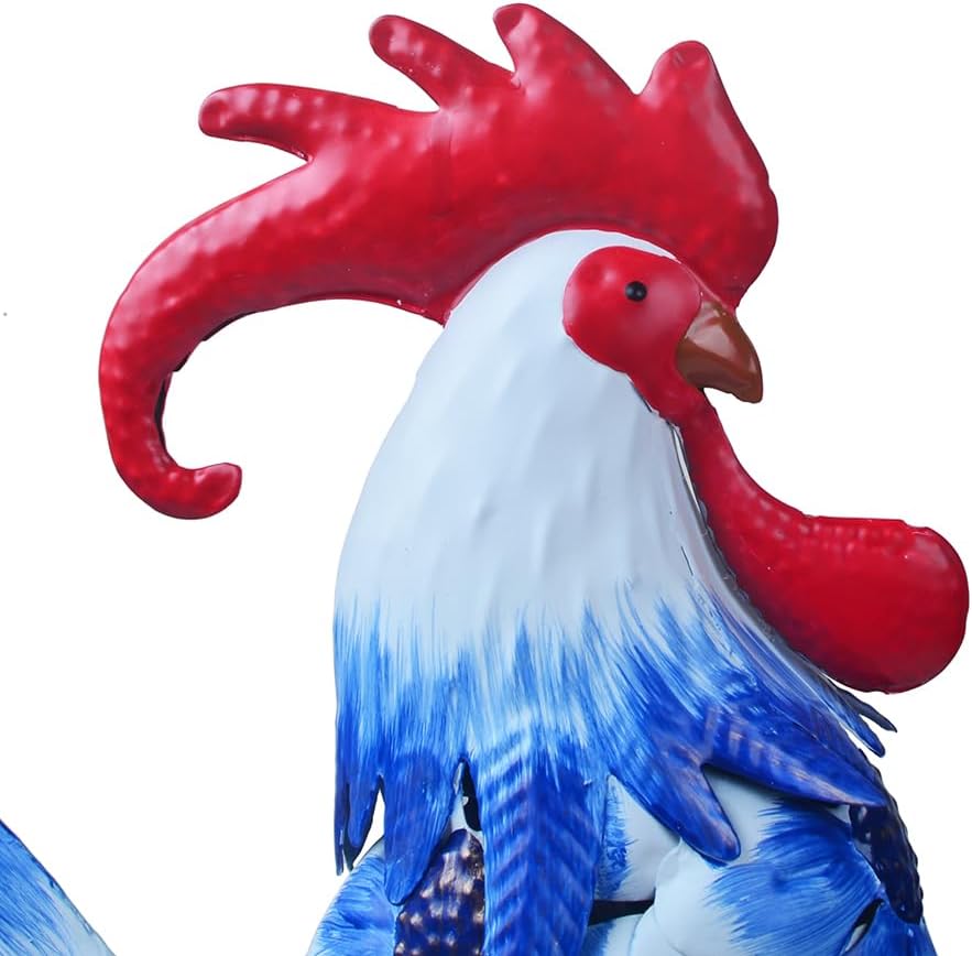 Rooster Statue Chicken Animal Sculpture Garden Decoration Metal Yard Art for Patio Lawn Backyard Outdoor Indoor Decoration
