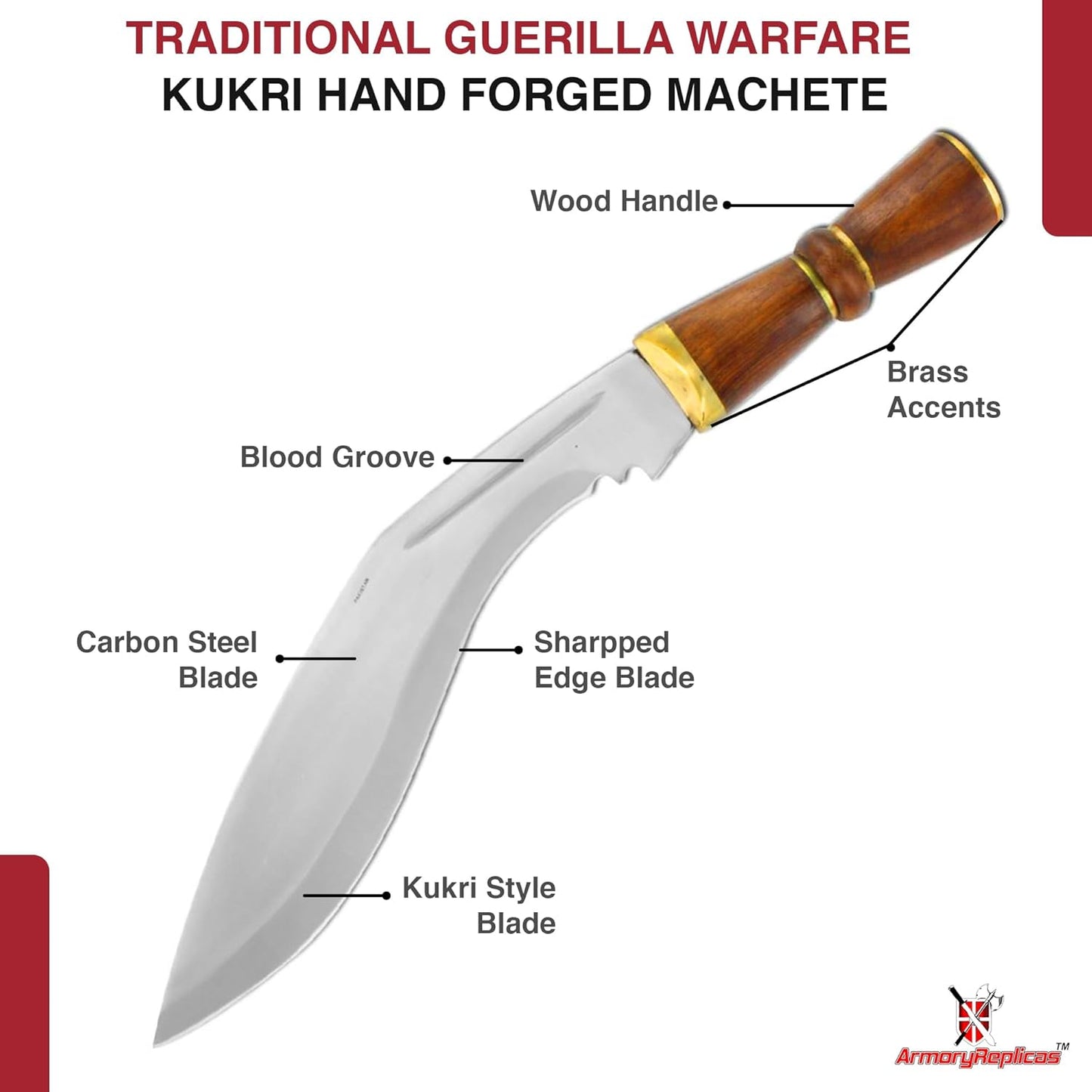 Traditional Guerilla Warfare Kukri Hand Forged Machete