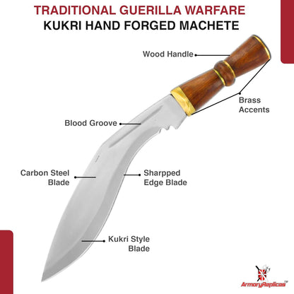 Traditional Guerilla Warfare Kukri Hand Forged Machete