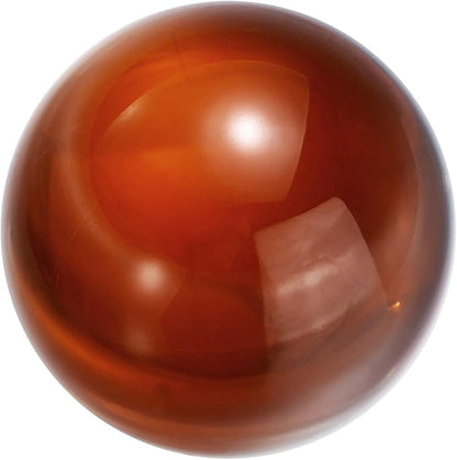 uxcell 25mm/1" Crystal Sphere Ball Glass Solid Decorative Sphere Crystal Ball Prop Ornament for Feng Shui Divination Fortune Telling Tabletop Fountain Decoration, Amber