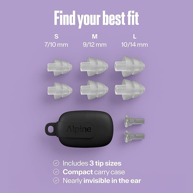 Alpine PartyPlug Concert Ear Plugs with 19dB Noise Reduction - Reusable Hearing Protection for