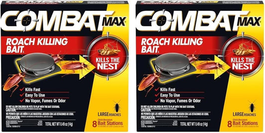 Combat Source Kill Max R2 Large Roach Bait, 8 Count (Pack of 2), Black