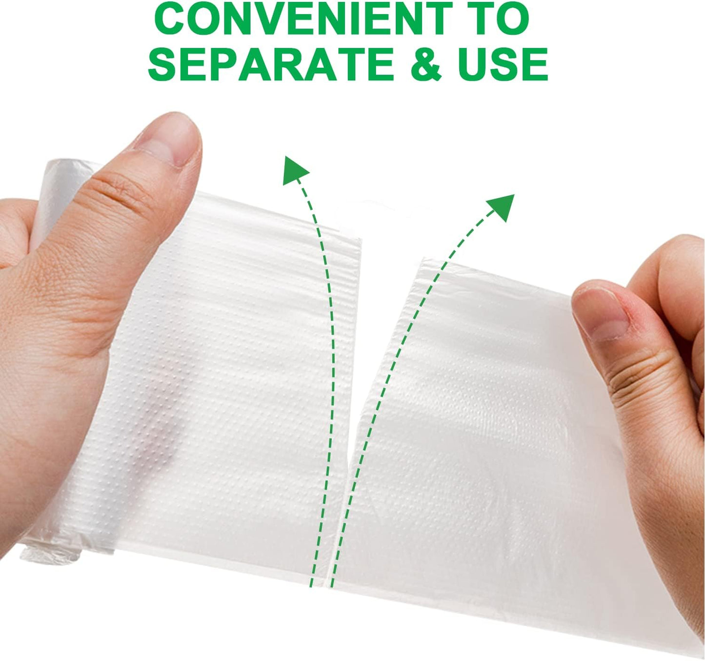 Small Trash Bags 2.6 Gallon, 110 Counts, 40 * 48cm, 3g/pcs, Unsented, Clear