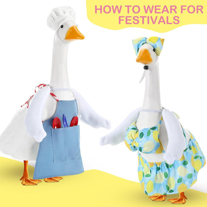 1 Pcs Poseable Goose Wings for 15”- 20" Porch Lawn Goose Outfit Accessories Poseable White Wings for Outdoor Patio Yard Lawn Art Decoration (Rippled Edge)
