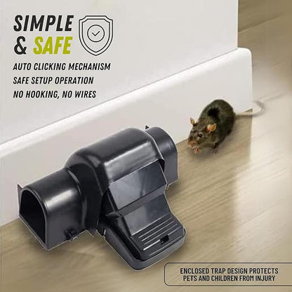 Rat Trap Set - Fast Kill Indoor & Outdoor Solution for Large Rats & Mice - Comes with 2 Gloves & User Manual for Easy Setup - Ultimate Choice