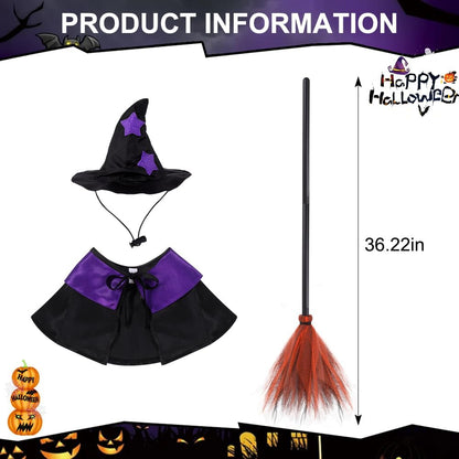 DIYDEC Halloween Goose Outfit Witch Lawn Porch Goose Clothes Fall Halloween Goose Costume for 23" Geese Outdoor Patio Yard Lawn Decoration