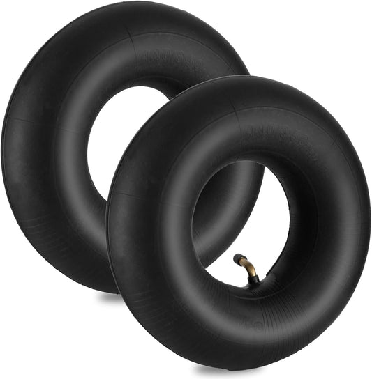 4.10/3.50-4 Inner Tube with Bent Valve Stem (2-Pack) - Heavy Duty Replacement Tire Tubes for