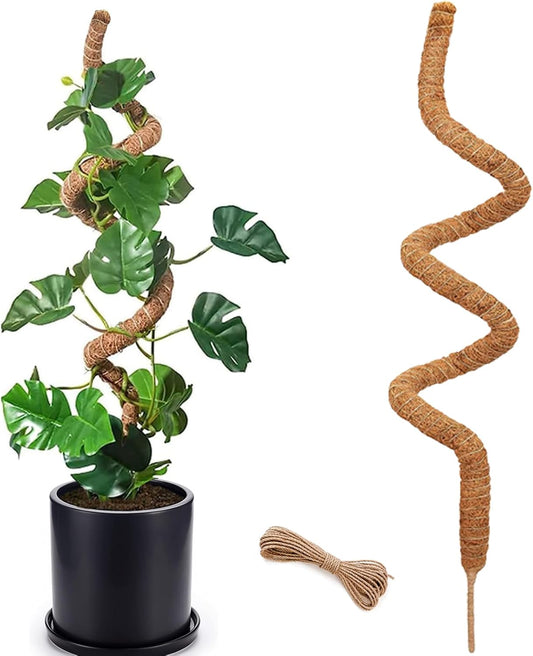 Soupiar Moss Pole for Plants Monstera, 59 Inch Tall Bendable Moss Poles for Climbing Plants Indoor, Large Handmade Plant Pole Sticks, Coco Coir Plant Support Stakes for Potted Plants, Pothos