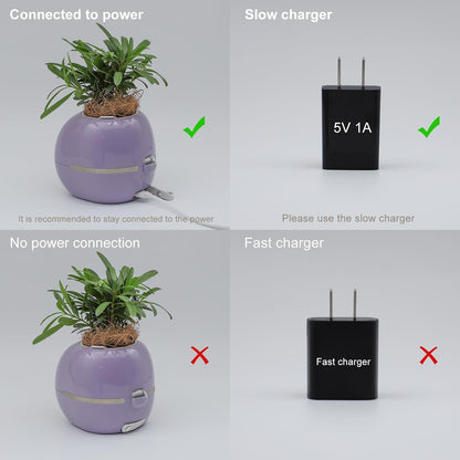 Smart Pet Planter, Smart Plant Pot, With Artificial Intelligence, Time Weather Display, And Multiple Expressions Animation,Lovely Plant Companion, For Desktop Decoration, Gifts,Plant-Free (Pink)