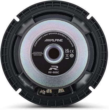 Alpine 6.5" & 6x9 R2 High-Resolution Speaker Bundle - A Pair of R2-S65C 2-Way Component Speakers &