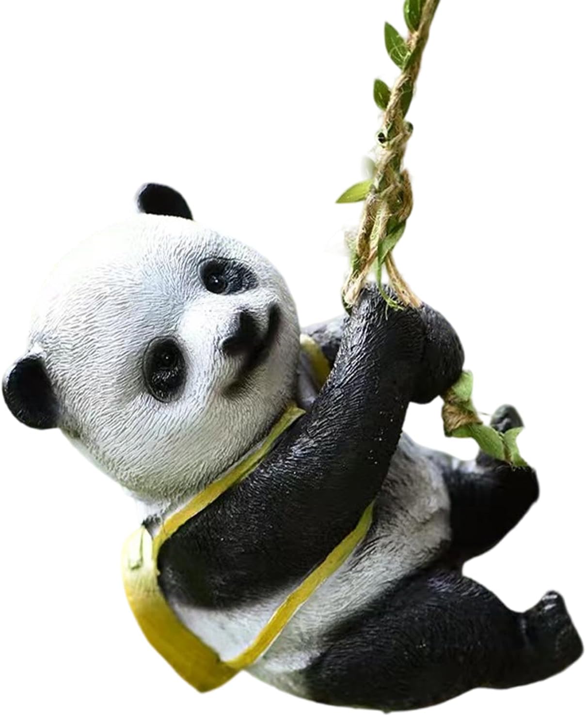 Outdoor Panda Resin Hanging - Rope Decor Statue, Animal Suspended Ornament, Ideal for Patio, Lawn & Courtyard Decoration, Housewarming Gift for Friends