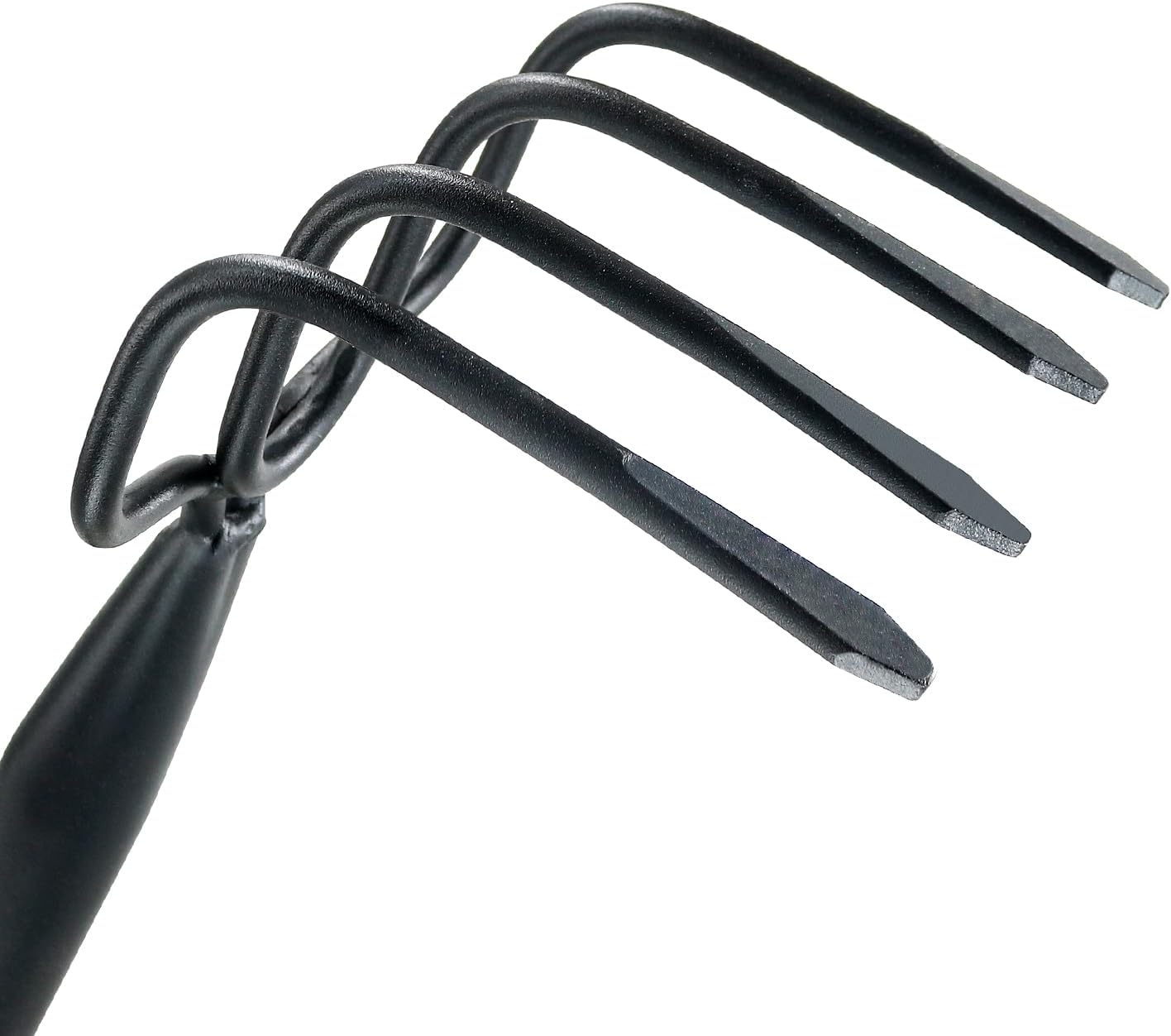 Colwelt 4 Tines Garden Cultivator Rake 59'', Hand Tiller Garden Tool with Sharp Forged Steel Head, Cultivators for Gardening with Long Handle, Garden Tiller for Digging Loosening Weeding