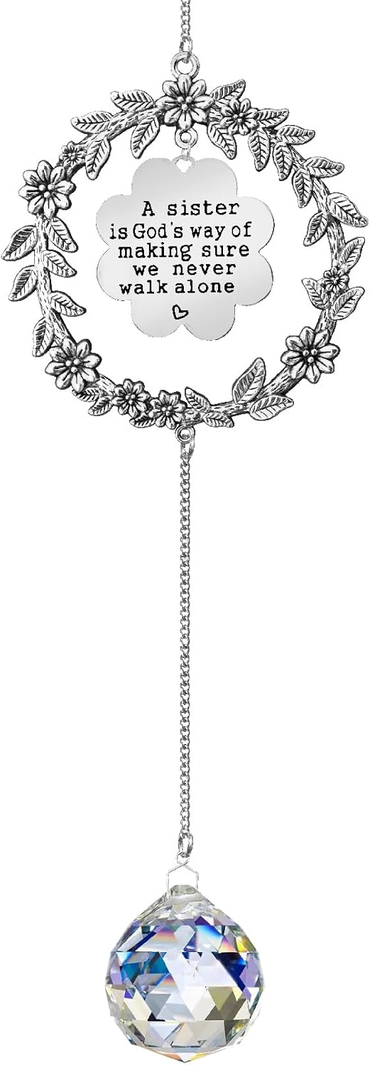 Sister Gift - A Sister is God's Way of Making Sure We Never Walk Alone Sister Suncatcher,Sister