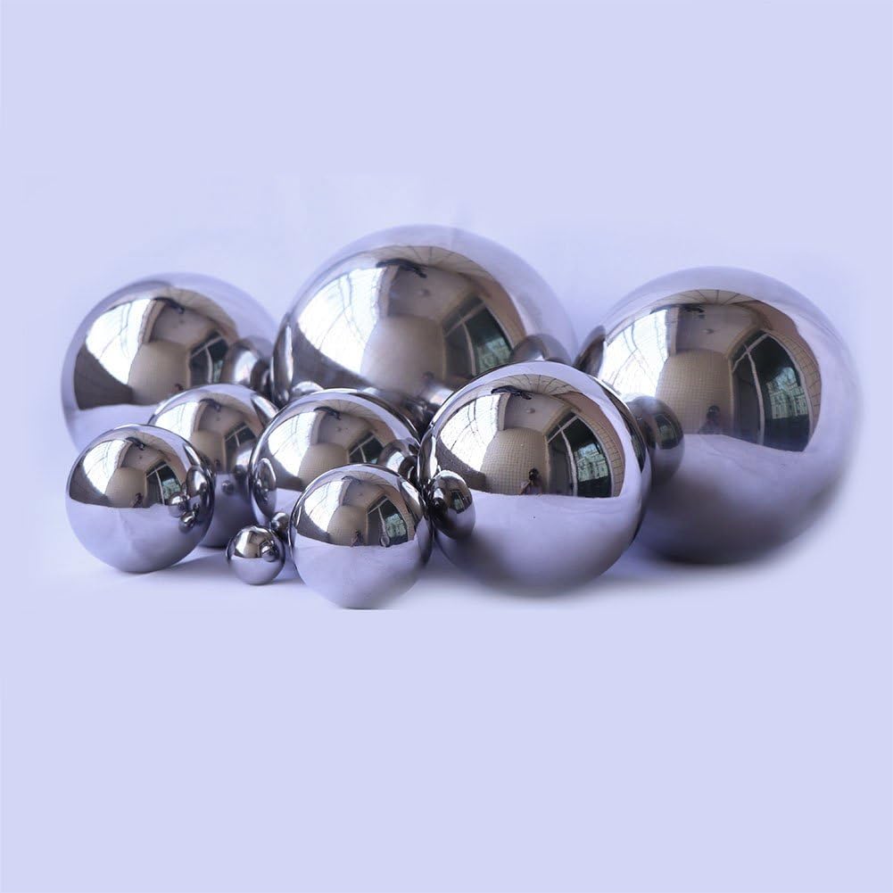 Durable Stainless Steel Gazing Balls Hollow Mirror Globe Floating Reflective Ball Polished Shiny Sphere for Home Garden Pond Outdoor Swimming Pool Decoration (8 Inch)