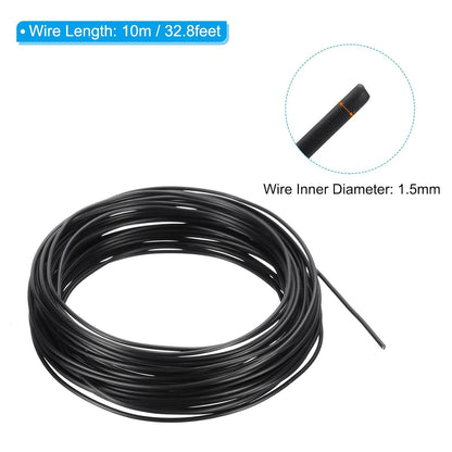 PATIKIL 1.5mm Bonsai Training Wire, 1 Roll Floral Wire Stems Anodized Aluminum Tree Wire 32.8 Feet Total for Gardening Branch Fixing, Black