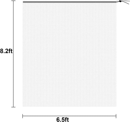 8.2 x 6.5 Feet Large Fruit Tree Netting, Insect Bird Barrier Tree Net with Drawstring, Garden Bird Netting Plant Cover for Protect Plant Fruit Flower from Insect Bird