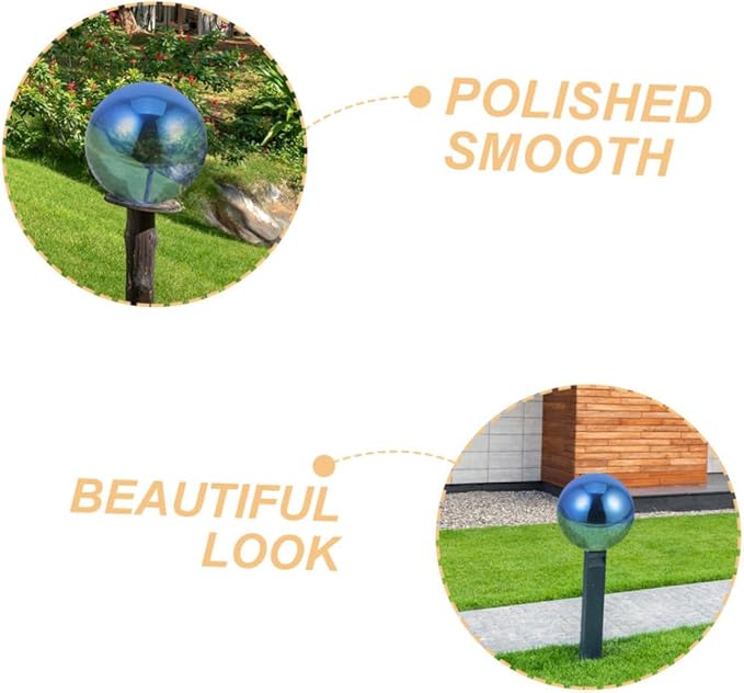 Polished Garden Gazing Reflective Globe Ornament Compact Decorative Sphere for Outdoor Decoration Unique for Photography Prop Delicate Craft Design