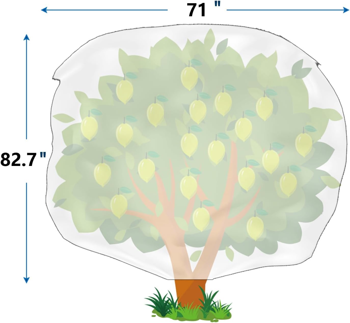 Homimp Plant Covers Freeze Protection, 2 Pack Frost Covers with Zipper Drawstring (71" x 82.7") Plant Protection Cover Bags for Outdoor Winter Frost Cold Weather Shrubs Trees Jacket Covers(Green)