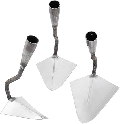 3 PCS Hoe Garden Tool Set, Triangle Gardening Hoes with Sharp Blade, Hand Plow Hoes for Digging, Backyard Weeding, Loosing Soil
