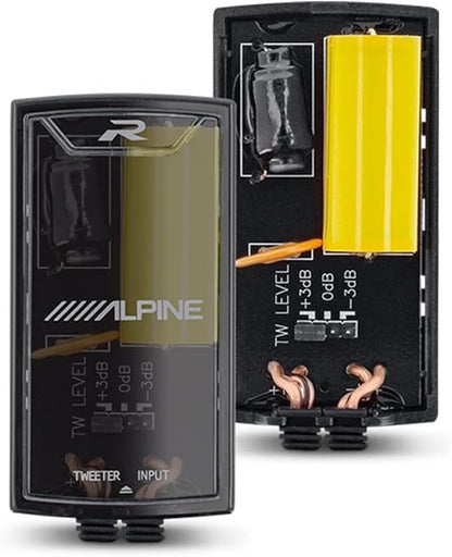 Alpine R2-S65C High-Resolution 2-Way Speaker Set / 6.5" with RKFR65 3-Piece Foam Fast Ring Speaker