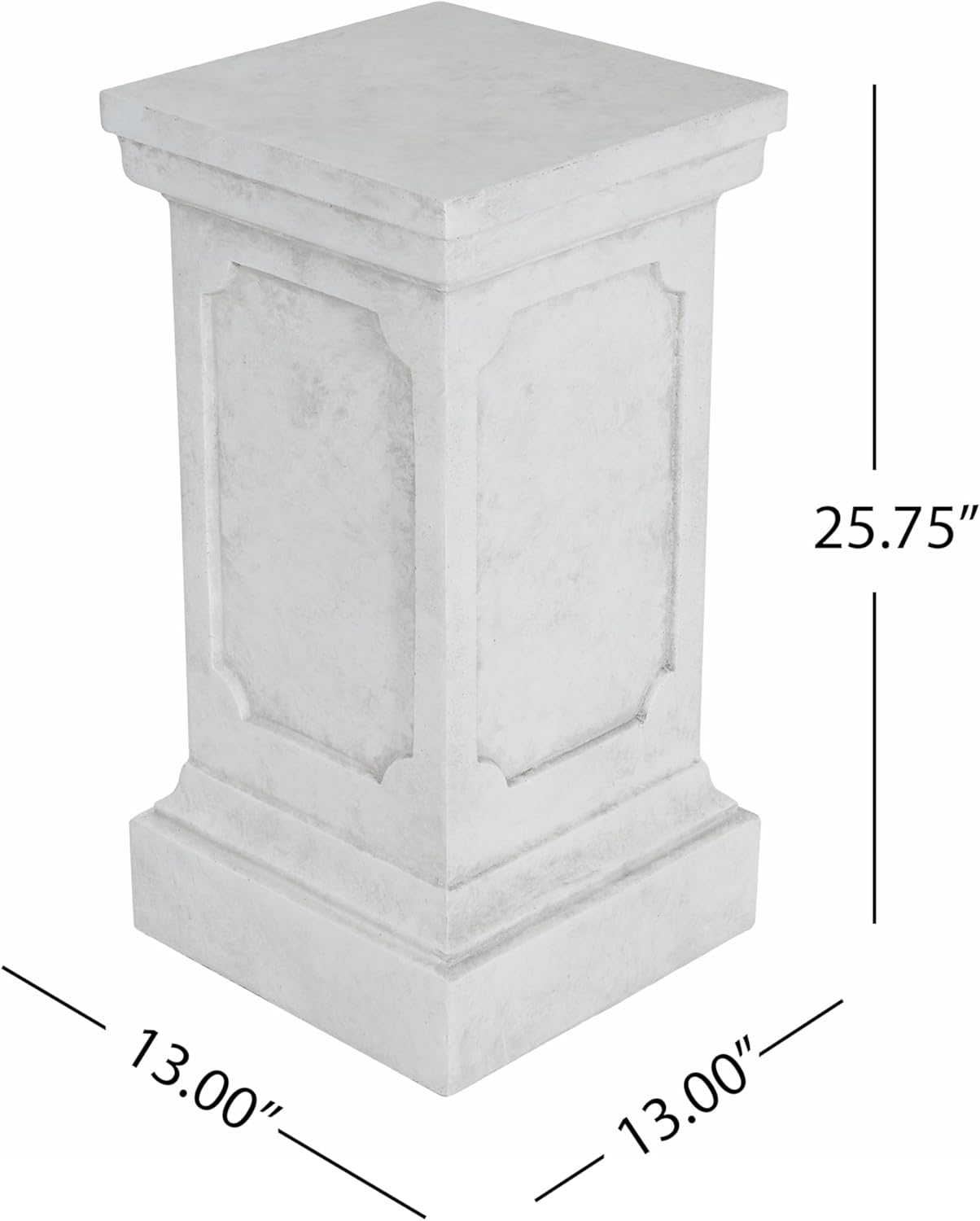 Decorative Roman Column Pedestal Column Plant Stand, Vintage European Style Classical Garden Pillar, Indoor Outdoor Decor, Pedestal Columns Plants Standing for Entryway Garden Yard Home (Antique White/25.75''H)