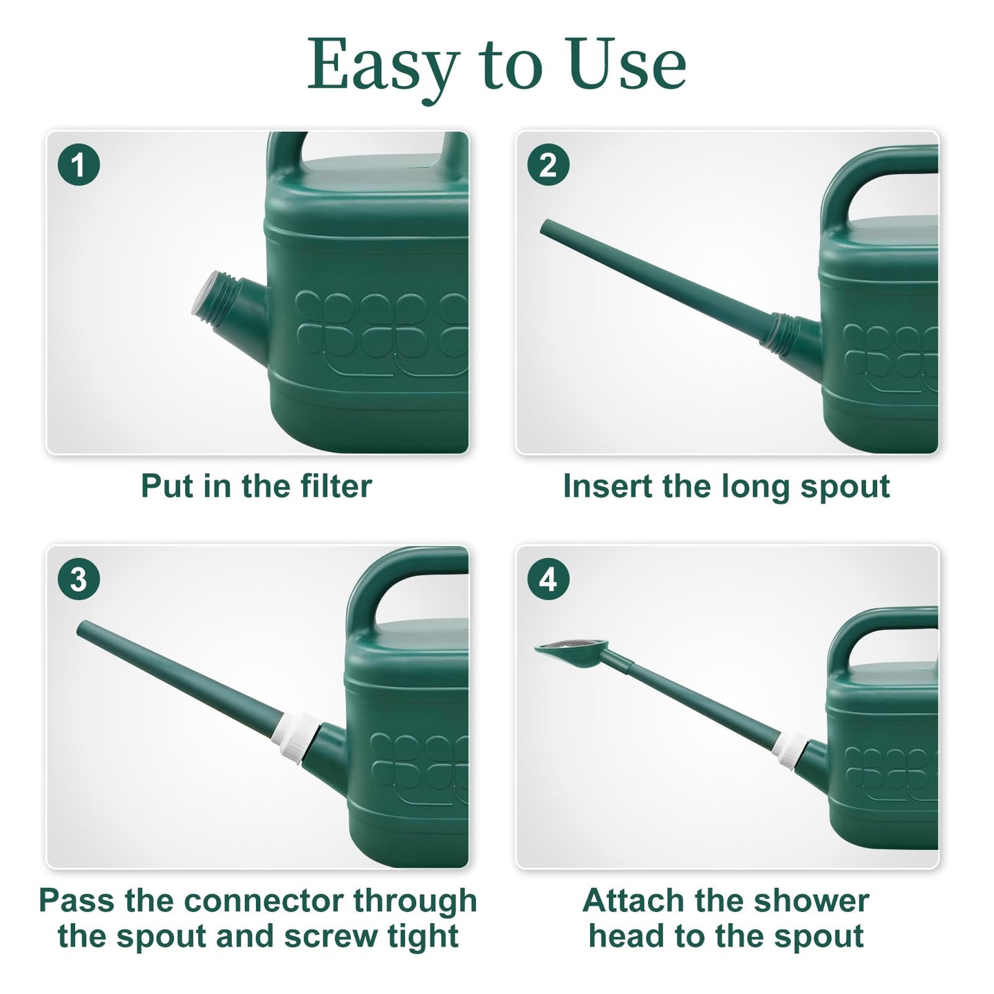 2 Gallon Watering Can, Large Garden Watering Can for Outdoor Plants