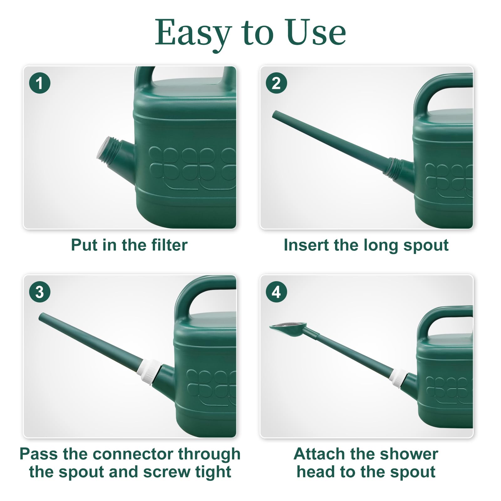 2 Gallon Watering Can, Large Garden Watering Can for Outdoor Plants