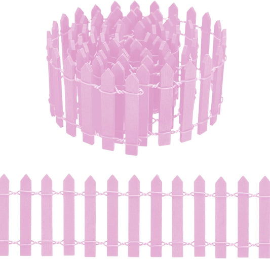Miniature Fairy Garden Fence 35 Inches,Fairy Garden Accessories Outdoor Wood Picket Fence,DIY Flowerpot Decoration, Miniature Garden Decoration