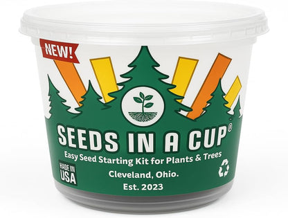 Wisteria Plant Grow Kit Indoor/Outdoor Starter Kit for Educational Growing | Great Gift Idea with Plastic Planter