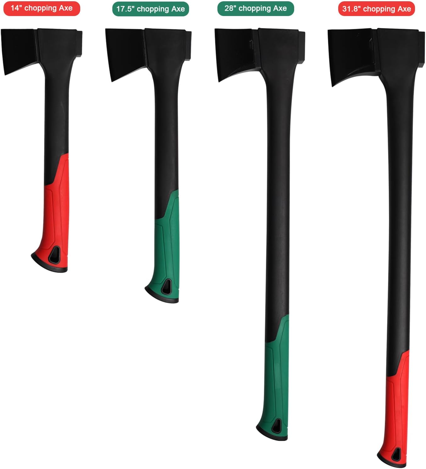 Camping Hatchet 31.8 Inch,Survival Hatchet Tactical for Wood Chopping and Kindling,Hatchet Axewith V Grind Blade, Lightweight Nylon Fiber Handle,for Outdoor Survival, Gardening, Hiking (L)