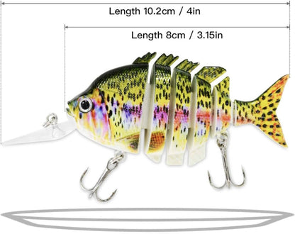 Fishing Lures for Bass Trout Topwater Multi Jointed Swimbaits Slow Sinking Bionic Swimming Lures Bass Freshwater Saltwater Bass Lifelike Fishing Lures Kit