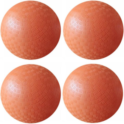 AppleRound 8.5-inch Dodgeball Playground Balls, Pack of 4 Balls with 1 Pump, Official Size for Dodge Ball, Handball, Camps and Schools