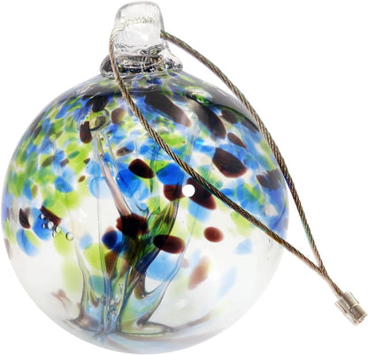 Dale Tiffany Hand Blown Glass, 6" Diameter Mystic, Tree of Life Collection, Witch Globe Hanging Garden Indoor/Outdoor Decorative Ornament Gazing Ball