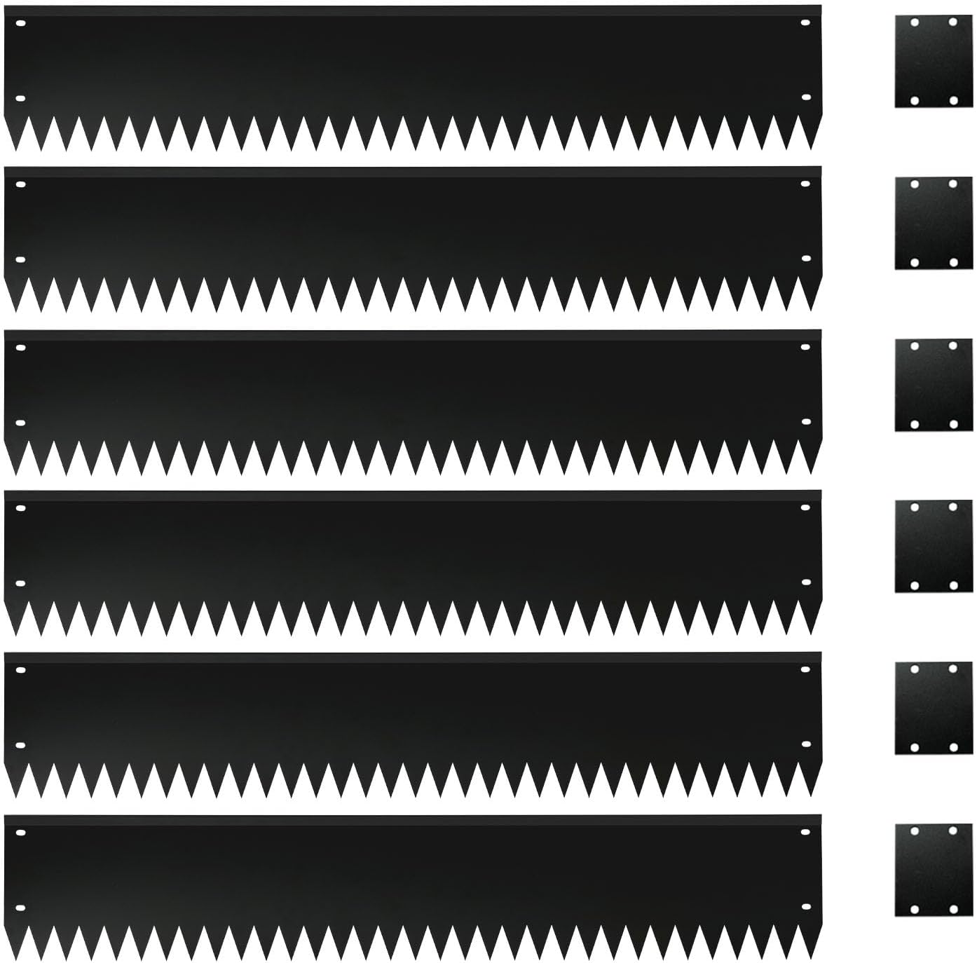 Steel Garden Edging with Top Bending Protection Metal Lanscape Edging Steel Lawn Edging 40 inch Strips, 6 inch Depth 180 Degree Bend for Garden,Lawn,Backyard, 6 Pack (6 inch-180 Degree Bend, Black)