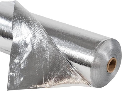 Super Shield Highly Reflective Aluminum Mylar Film Insulation Roll (Solid) 4FT x 500FT for Saunas, Grow Rooms, Crawlspace Encapsulation, and More. (Class 1 Class A ASTM Fire Rated)