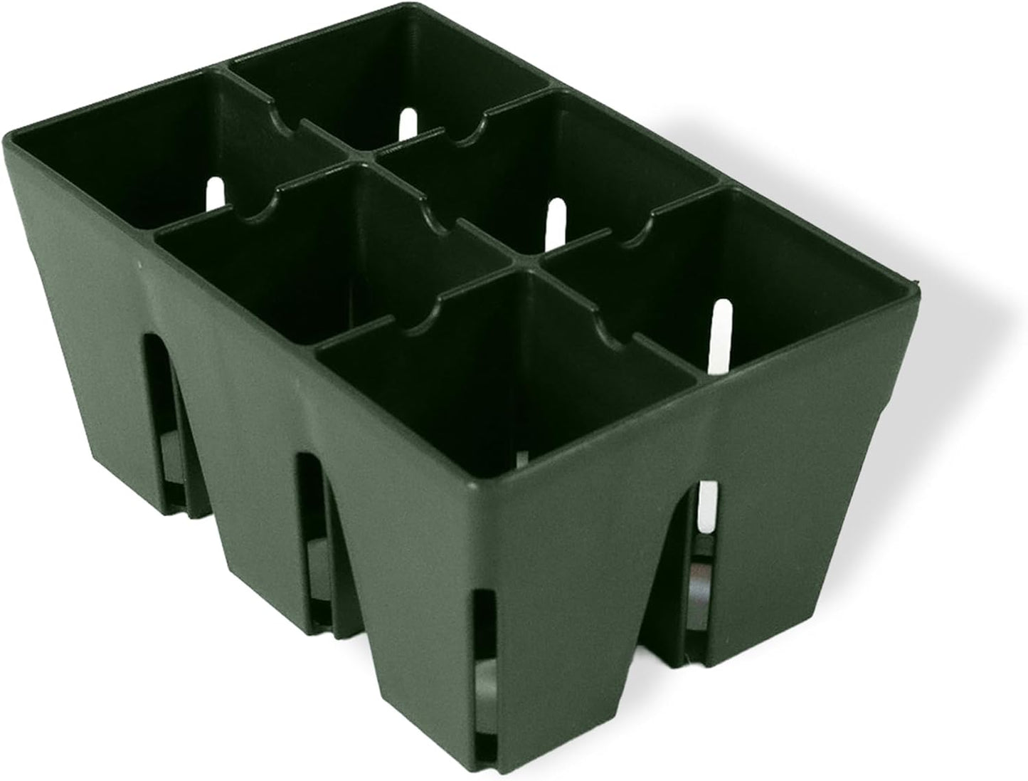 Epic Gardening Reusable Seed Starter Tray - 6 Cell/24 Seedling Starter Trays - Easy Watering, Indoor Greenhouse, Plant Starter, Gardener-Friendly for Seedlings | UV-Treated & BPA-Free - Sage Green
