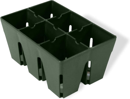 Epic Gardening Reusable Seed Starter Tray - 6 Cell/120 Seedling Starter Trays - Easy Watering, Indoor Greenhouse, Plant Starter, Gardener-Friendly for Seedlings | UV-Treated & BPA-Free - Sage Green