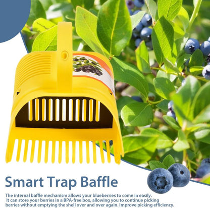 Blueberry Picker, Plastic Blueberry Picker Scoop Blue Berry Picking Rake for Cranberries Blueberries lingonberries Strawberries Blackberries Currants (Yellow 22 * 14 * 17cm)