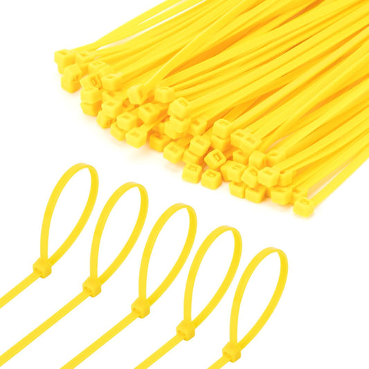 8 Inch Yellow Zip Tie 1000 PCS, 40 Lbs - Small to Medium Zip Tie, Nylon PA66 UV Resistant Cable Tie