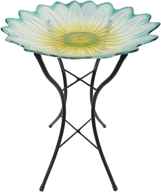 Briarwood Lane Daisy Glass Bird Bath