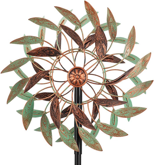 VEWOGARDEN 360° Outdoor Metal Wind Spinners Kinetic Wind Sculptures & Spinners for Yard Garden Lawn