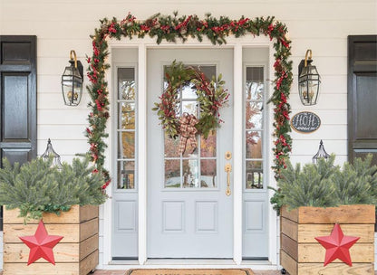 RECUTMS Artificial Pine Needles Branches Plastic Greenery Stems Soft Fake Plants Outdoor Leaves Picks Stem Boxwood UV Resistant Decor for Indoor Office Wedding (Dark Green)