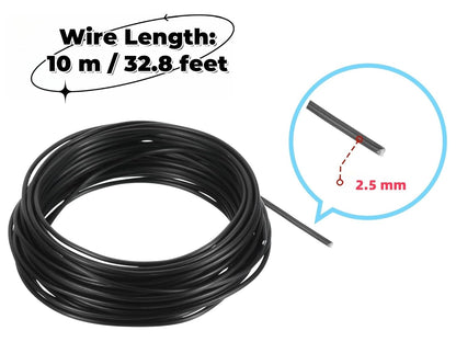 Bonsai Training Wire Black Floral Wire 10m/32.8feet Bonsai Training Wire Stems Anodized Aluminum Tree Wire for Plants Gardening Branch Fixing Horticulture Landscape,2.5mm